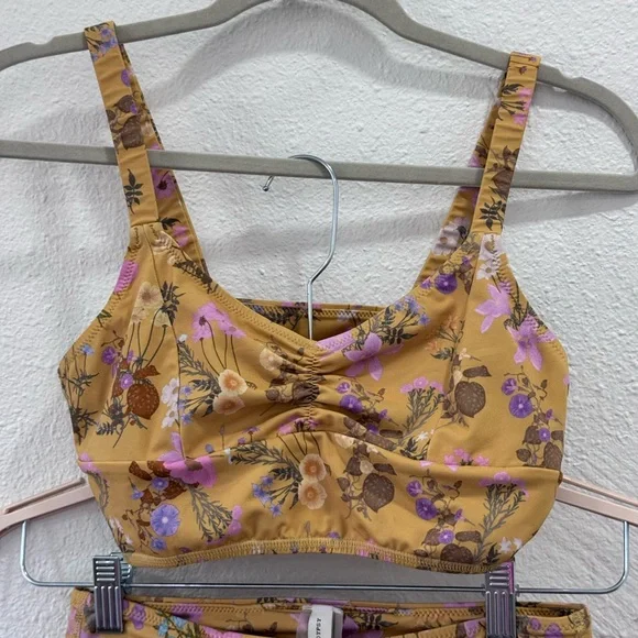 Spell & the Gypsy Collective Wild Bloom Athletic Workout Set - Mustard - Picture 2 of 11